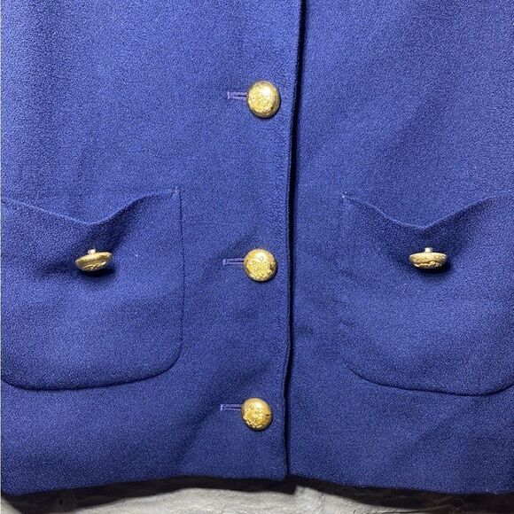 ⭐️Herbert Grossman Navy blue Jacket Women's Size Large - Picture 4 of 7